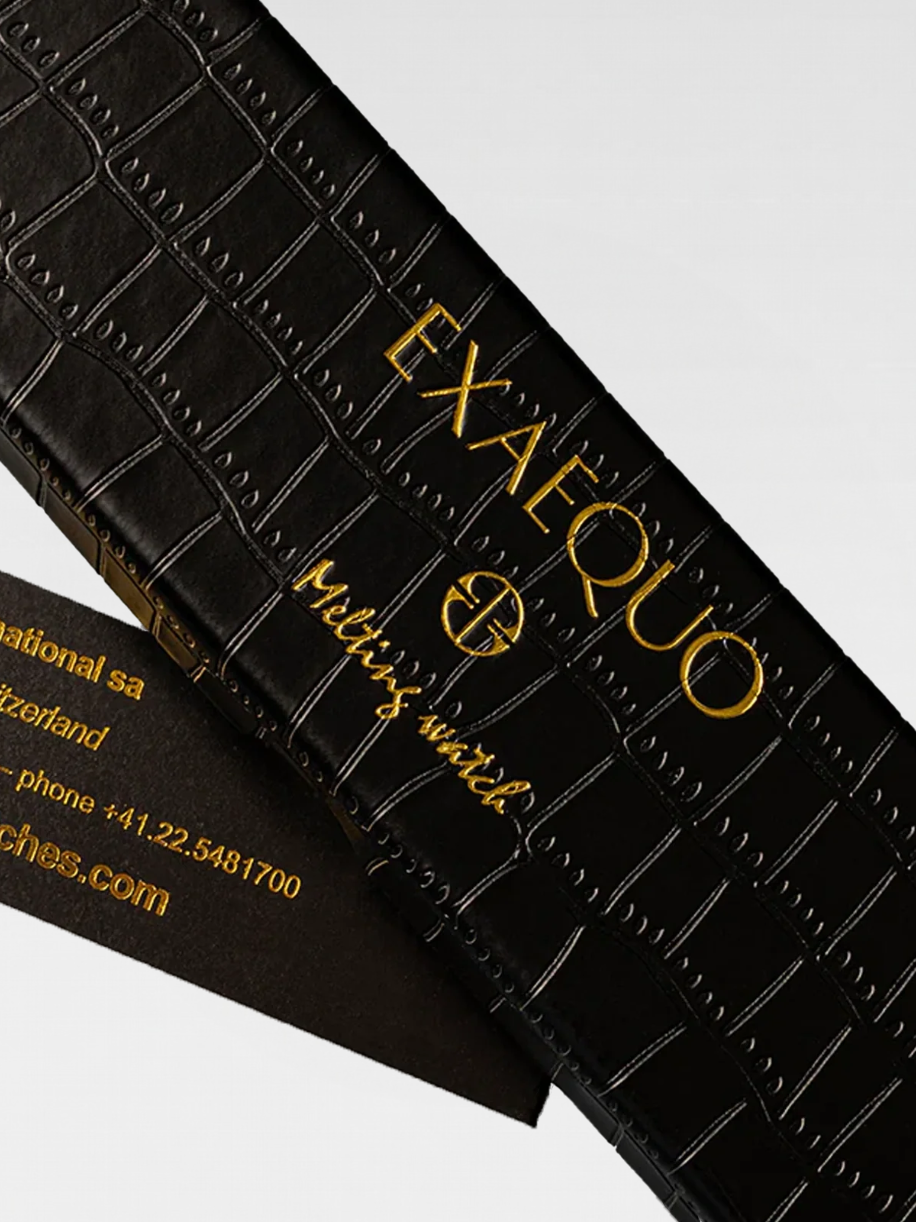 Exaequo Melting Watch Rose Gold White