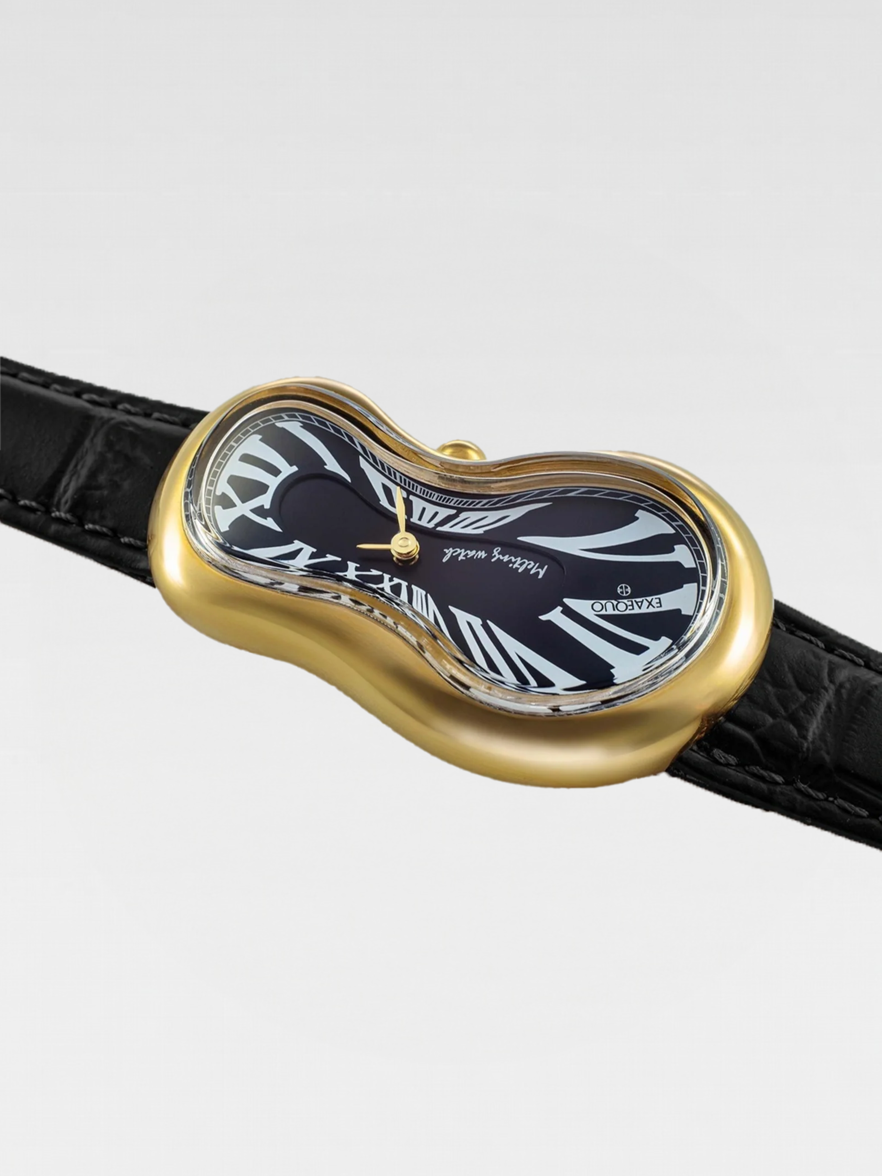 Exaequo Melting Watch Yellow Gold Black