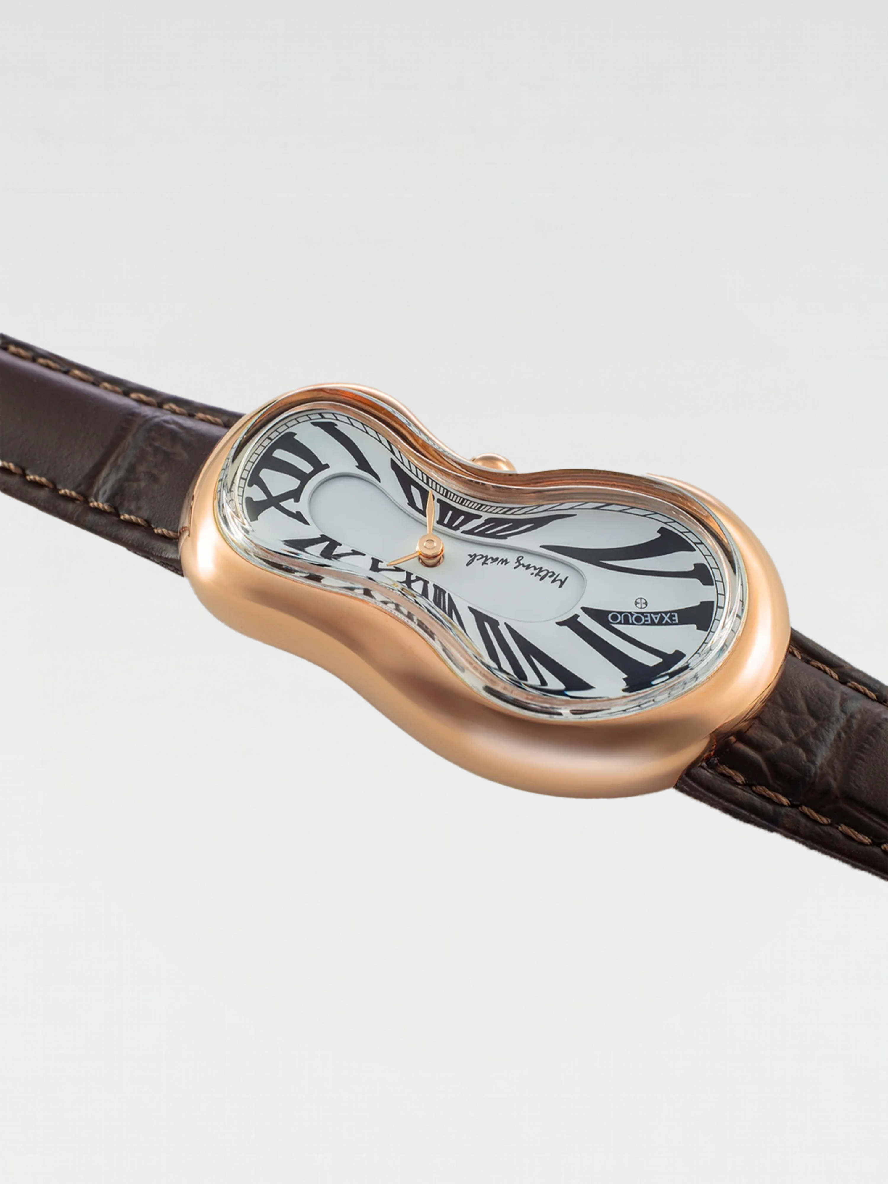 Exaequo Melting Watch Rose Gold White