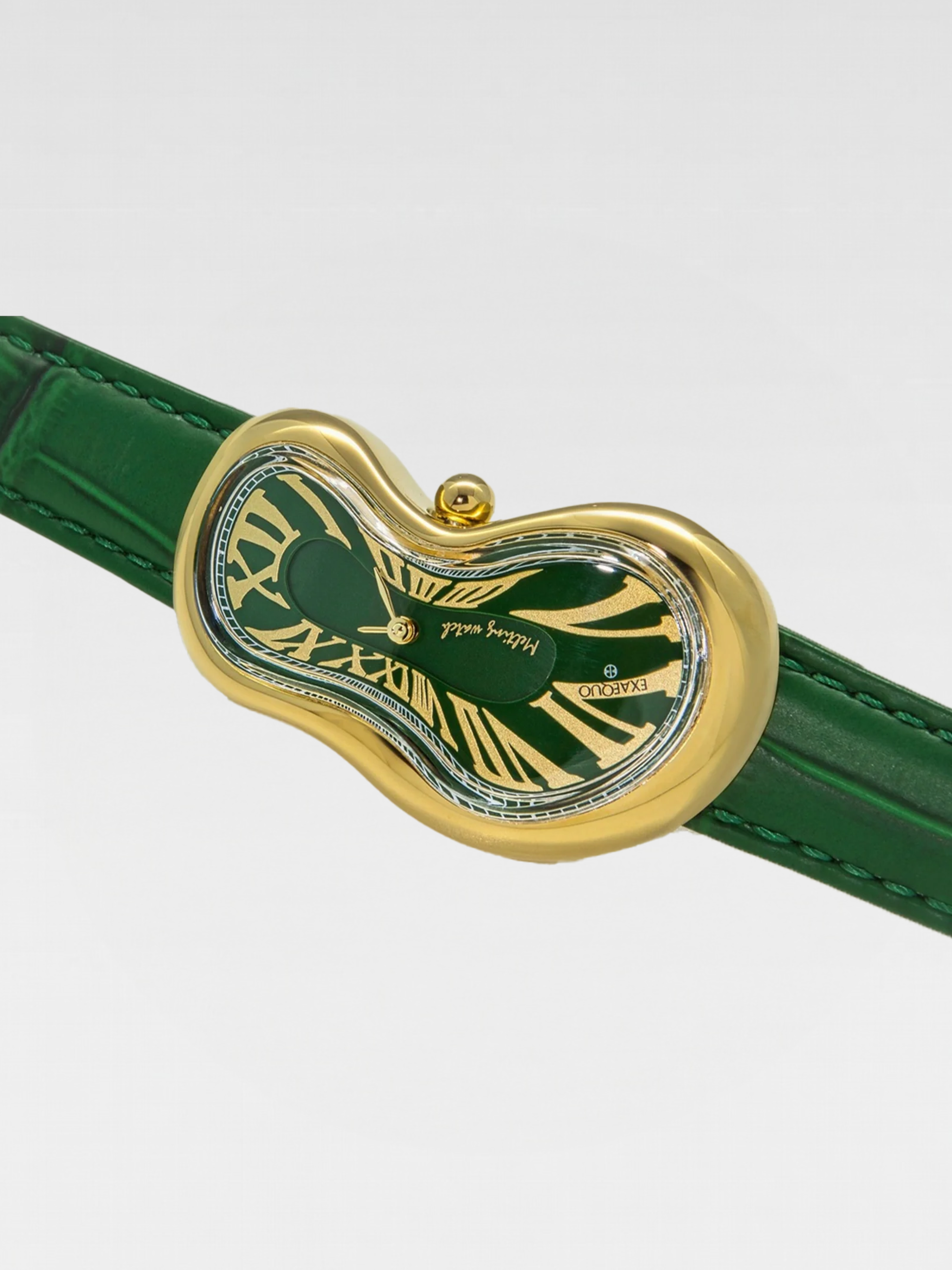 Exaequo Melting Watch Yellow Gold Green