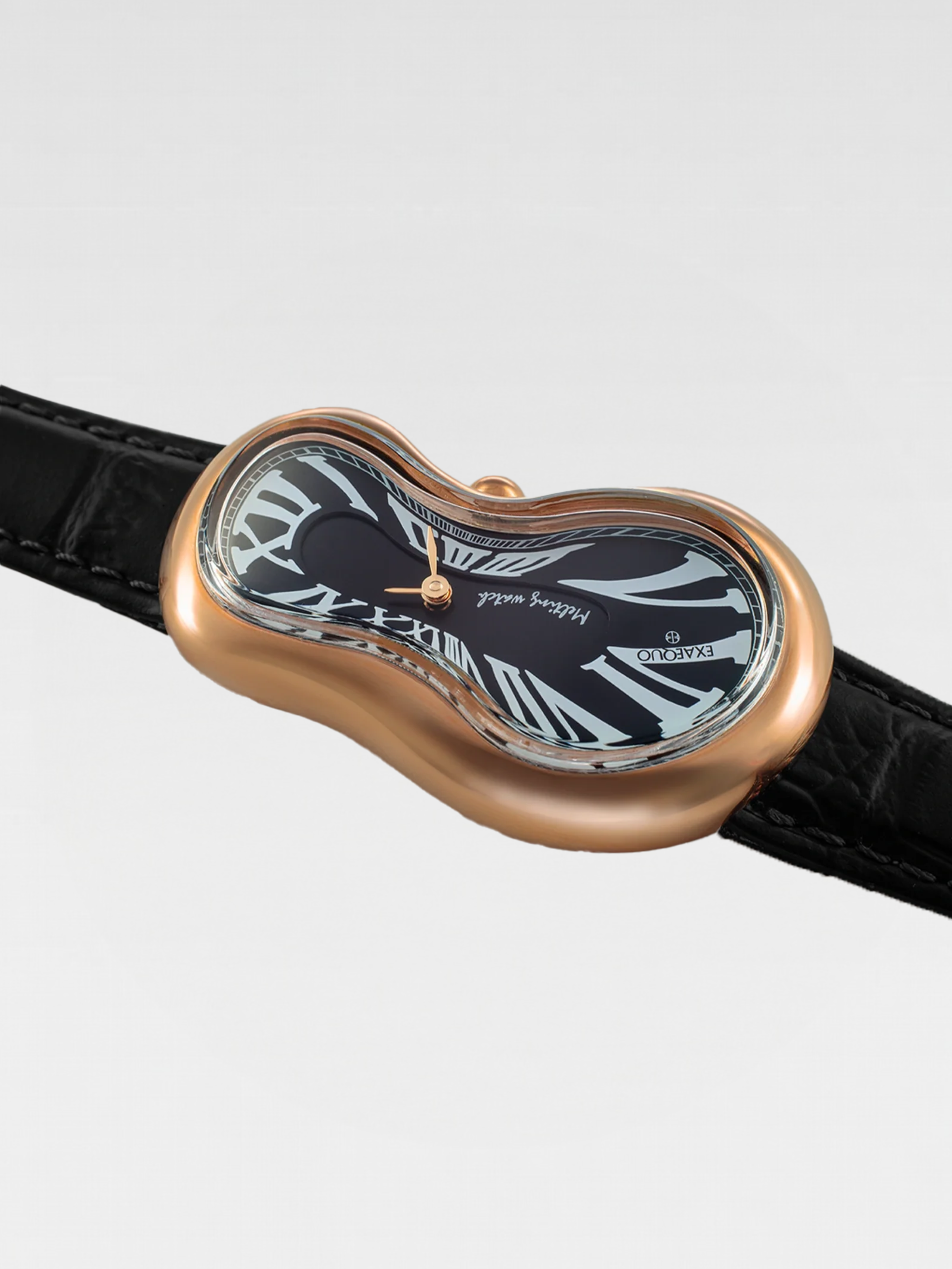 Exaequo Melting Watch Rose Gold Black