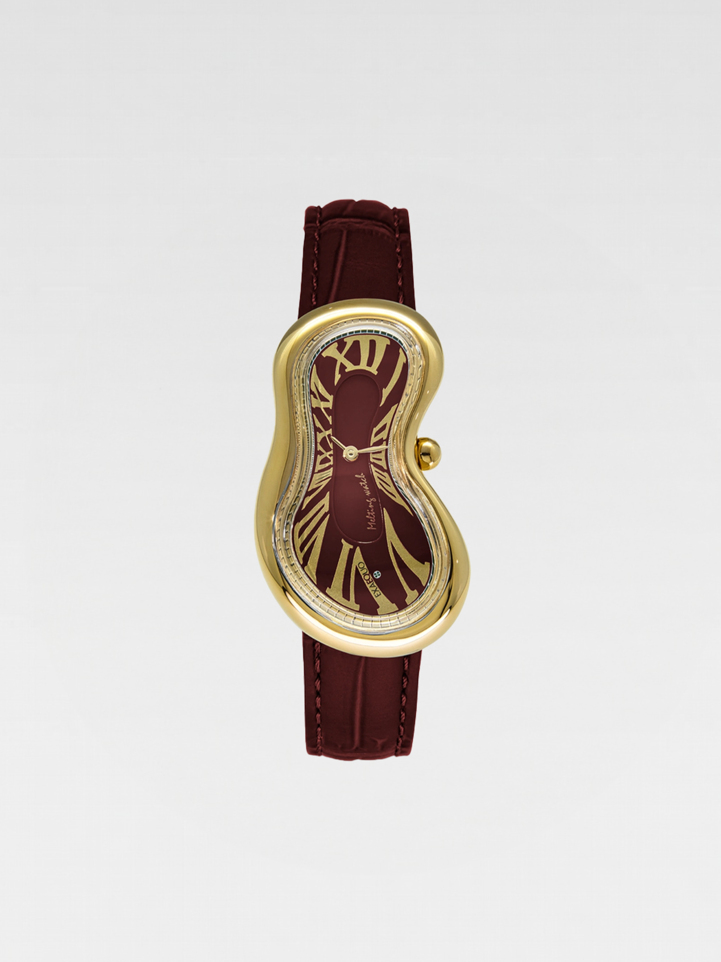 Exaequo Melting Watch Yellow Gold Burgundy