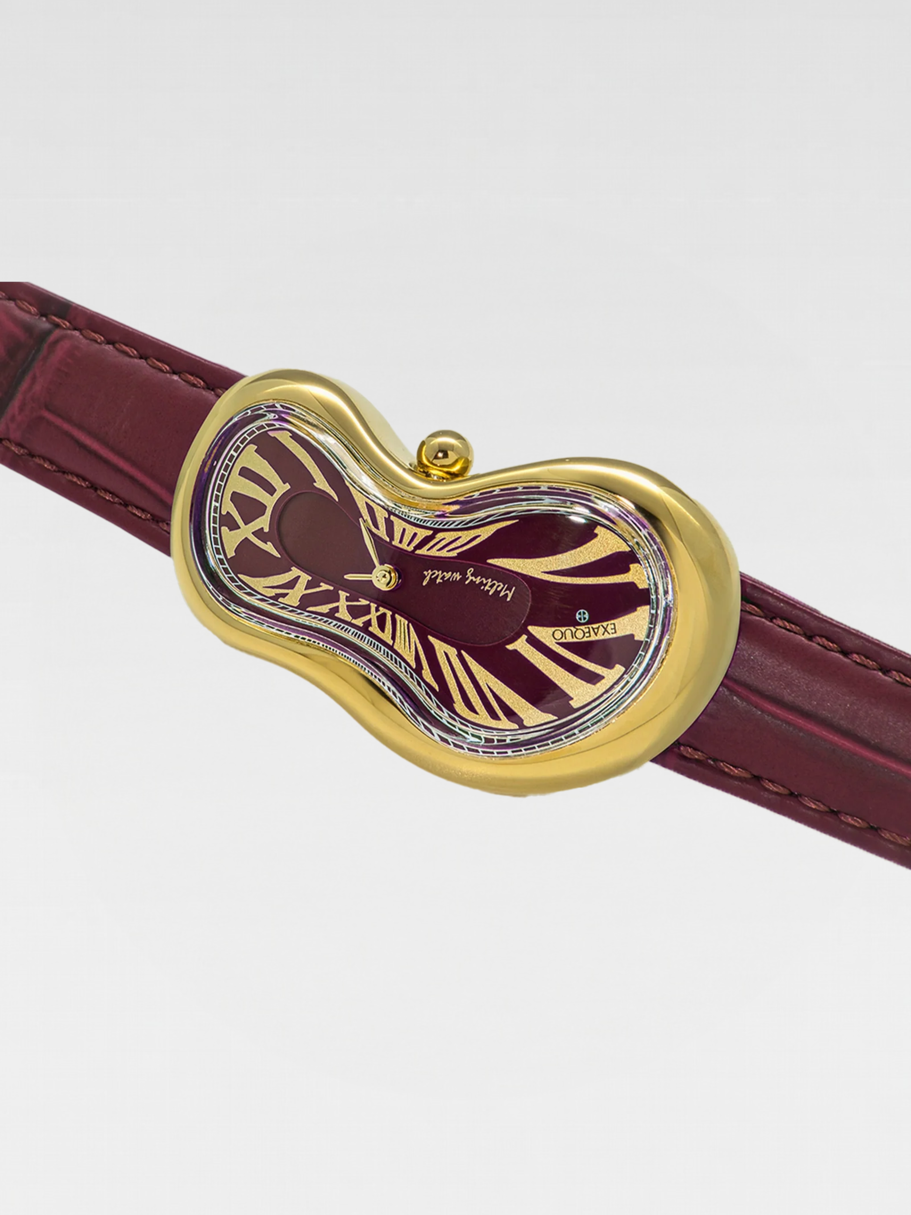 Exaequo Melting Watch Yellow Gold Burgundy