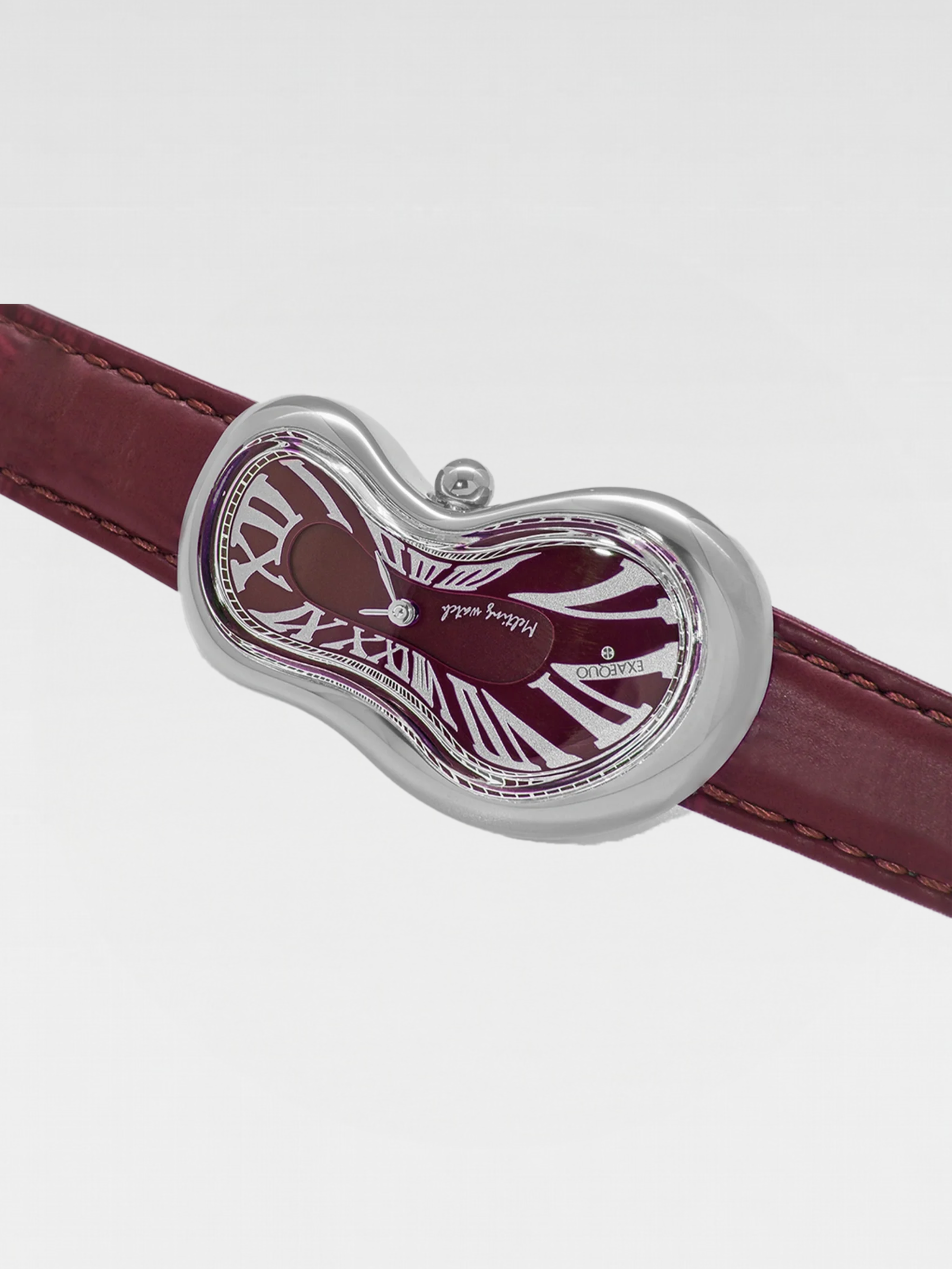 Exaequo Melting Watch Stainless Steel Burgundy