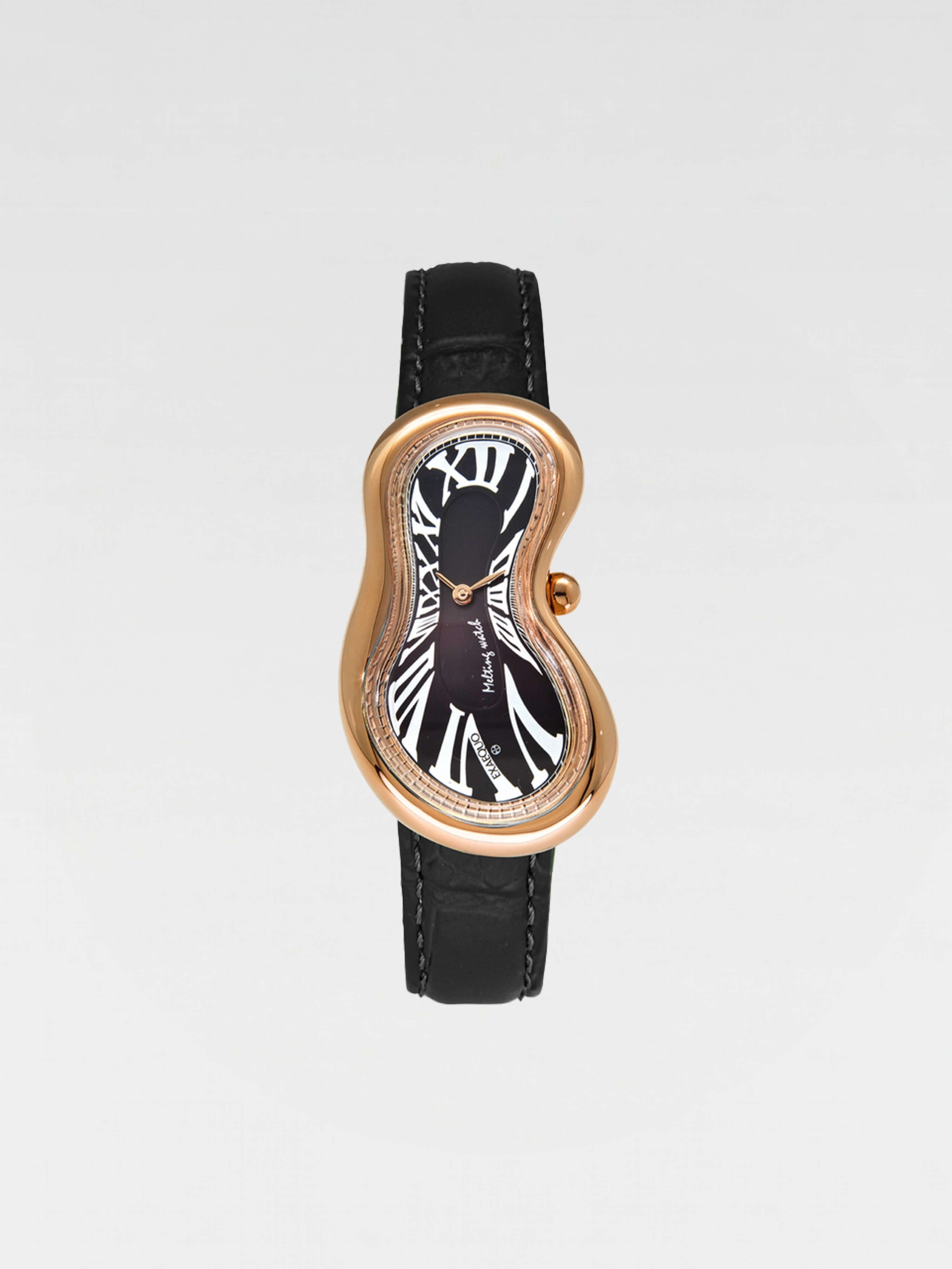 Exaequo Melting Watch Rose Gold Black